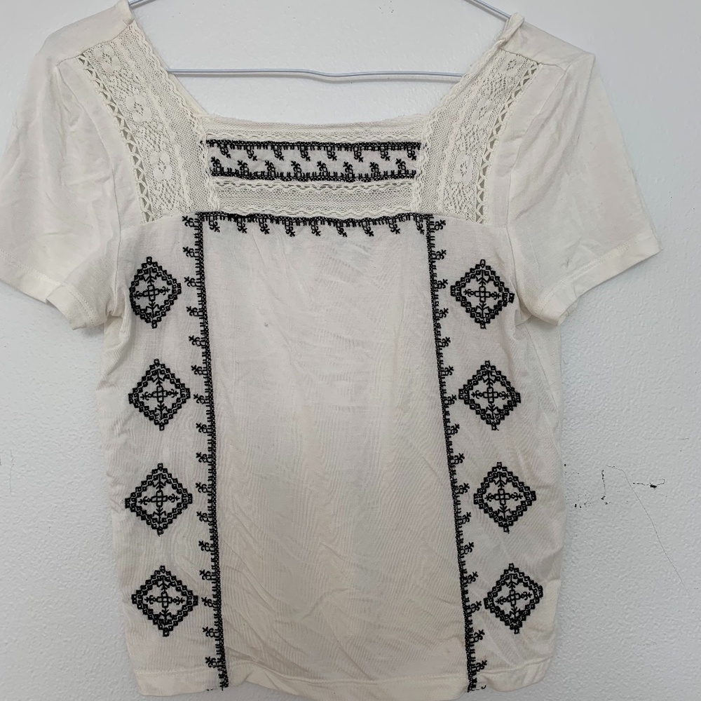 White and Black Soft Tee